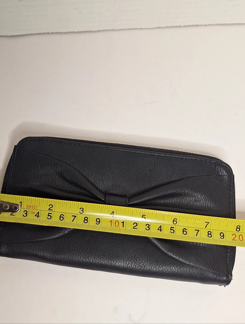 Women Cute Bow Long Faux Leather Zip Around Wallet Purse Credit Card Holder